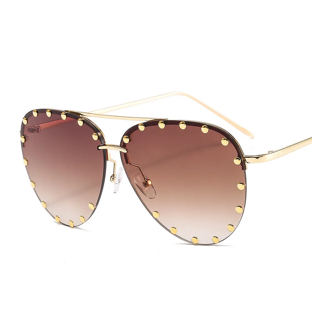 

Shades Women Rimless Retro Womens Trendy Sunglasses