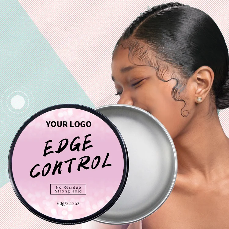 

edge control edge wax control gel pink brush with logo edge control private label no flaking peach scent