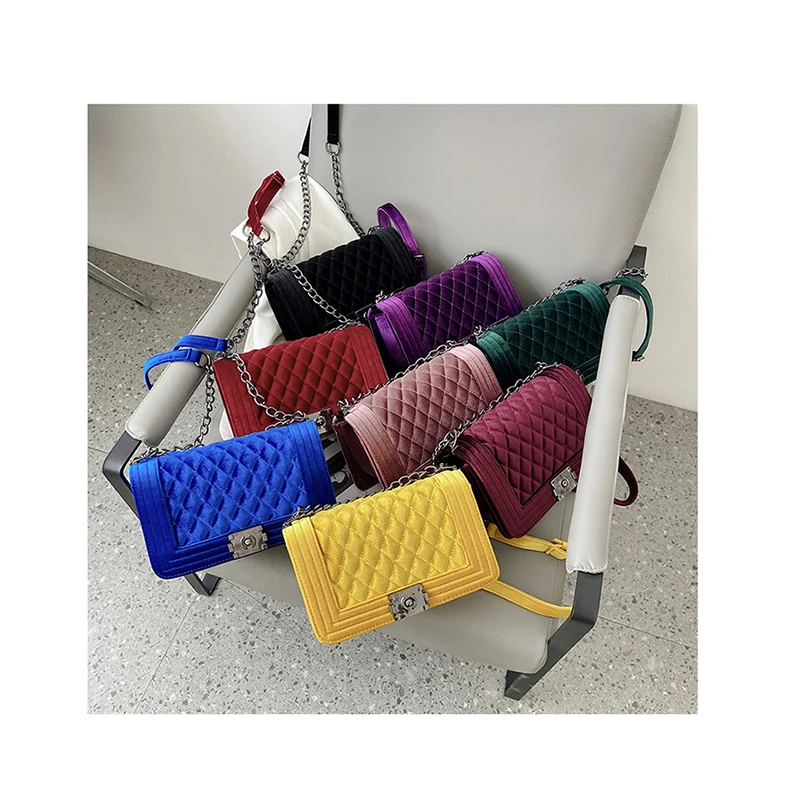 

European Style female Handbag 2020 fashion luxury velvet handbags women crossbody bags women purse sling bag