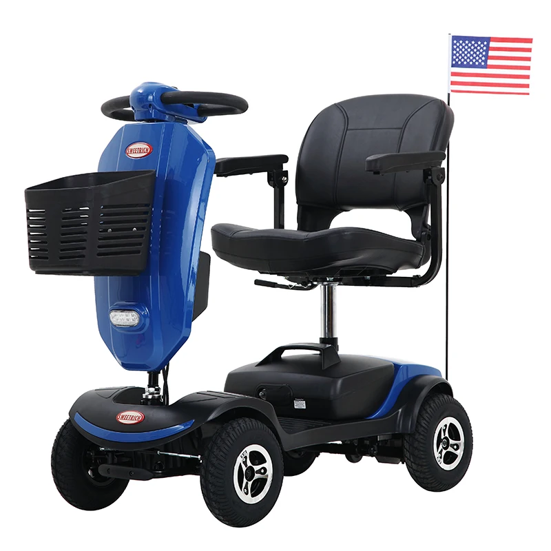 

Old People Compact Travel Scooters Lithium Battery 4 Wheels Mobility Lightweight Folding Electric Disabled Scooter Prices