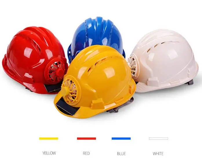 solar fan helmet construction worker helmet work helmet Work helmet Safety work helmet color : Yellow industrial hard hat