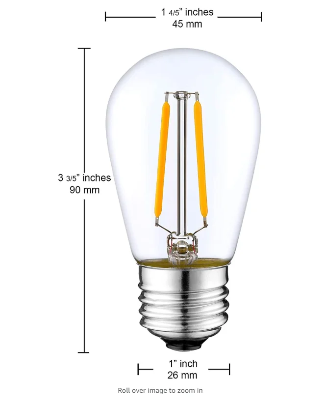 cheap s14 led bulb filament lamp e26 e27 led decoration light led dimmable bulbs from China manufacturer