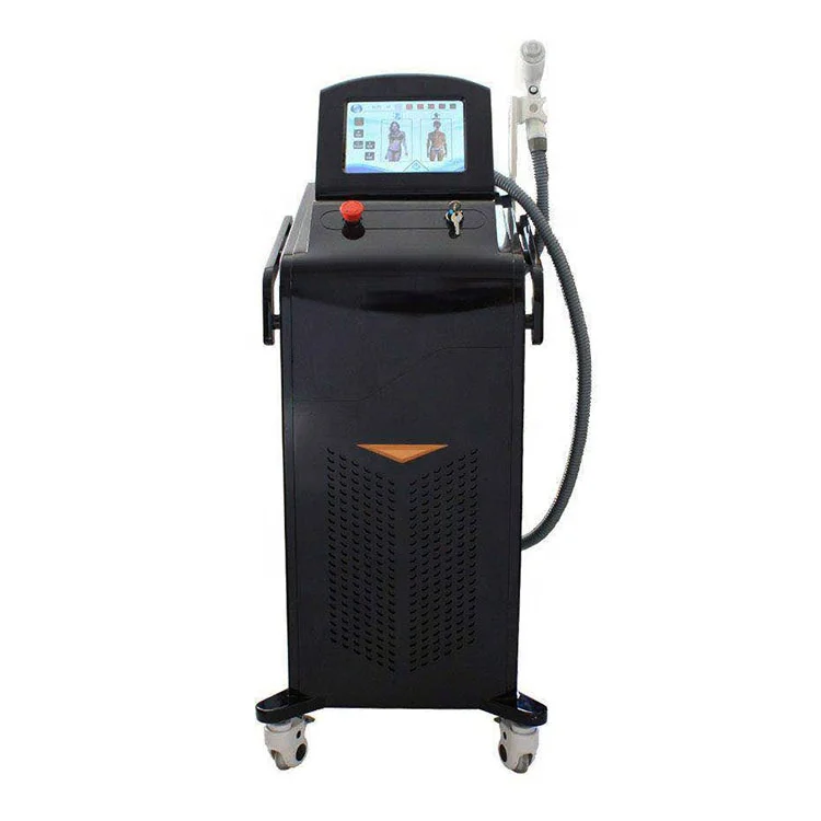 

Beauty equipment 3 Wavelength 755 808 1064 permanent painless 808 diode laser machine hair removal laser, Black,white