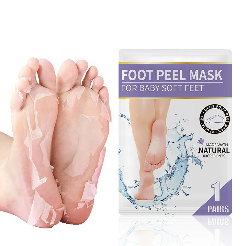 

Free sample exfoliating footmask to remove dead skin keratin heel foot care pedicure socks foot mask