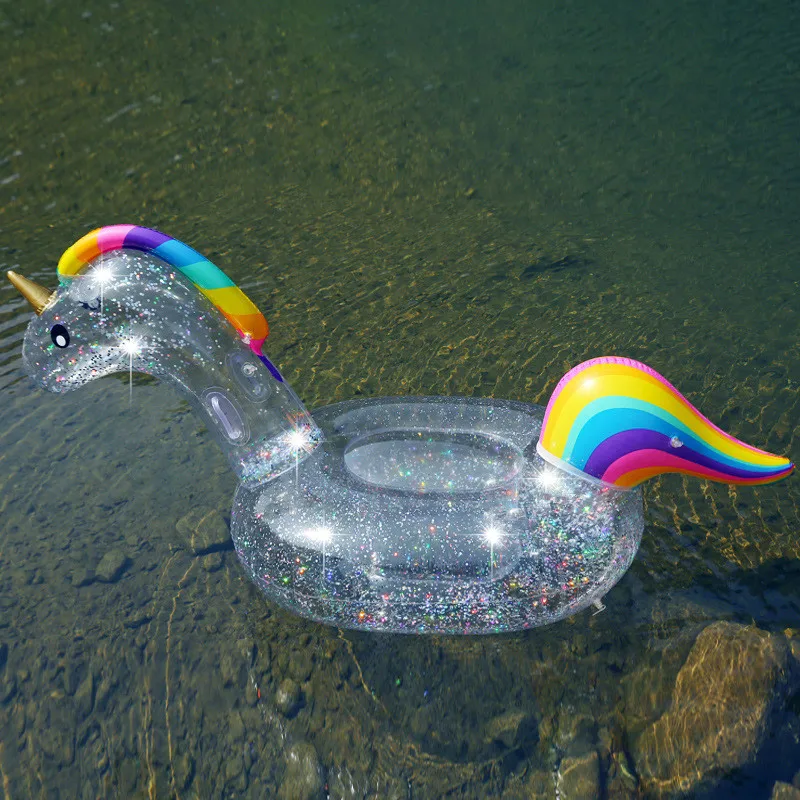 

2019 new inflatable unicorn pool float inflatable float pool toys, Transparent
