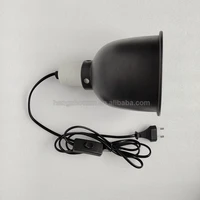 

5.5 Inch Reflection Cover black 2meters Cord Ceramic Socket up to 200W Reptile Deep Light Reflector Dome Lamp Fixture