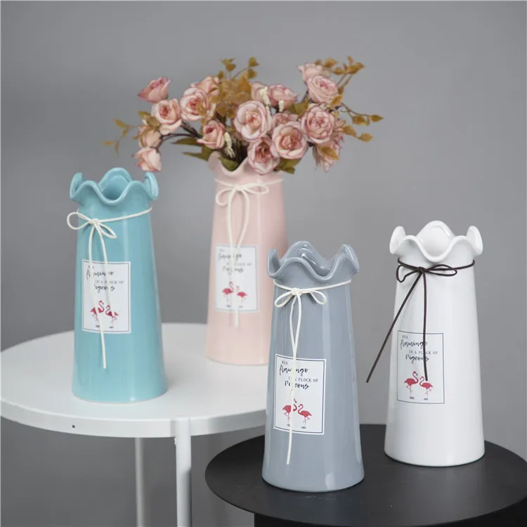 

European style high grade modern hotel home wedding decoration ceramic vase for indoor outdoor