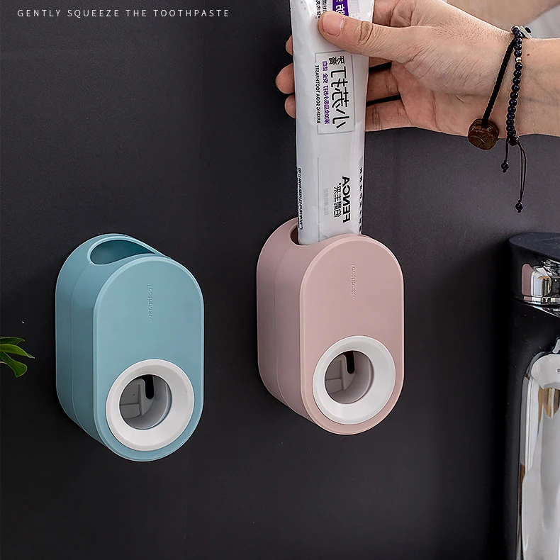 

Toothpaste dispenser automatic toothpaste squeezer, suitable for children and family shower wall-mounted bathroom accessories, Pink, white, blue