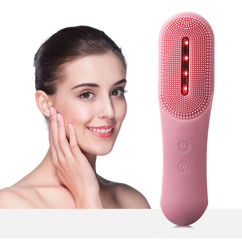

Beauty Personal Care 3 Light Deep Cleansing limpiador facial silicona Sonic Facial Cleansing Brush Silicone Face Brush, Pink red blue,green