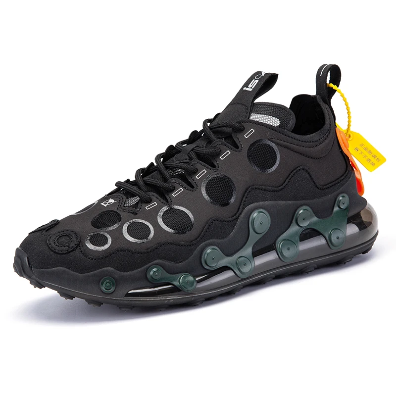 

2020 China manufacturer Wholesale air cushion mesh fashon Casual sneakers men running sport shoes, Black, grey,red