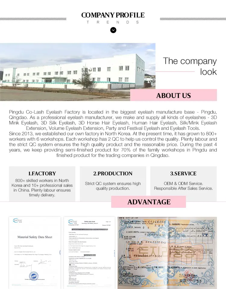 100% Mink Eyelash Extension 3d Pre Glued Pre Made Fan