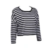 100% cotton comfortable long sleeve round neck T-shirt manufacturer striped top