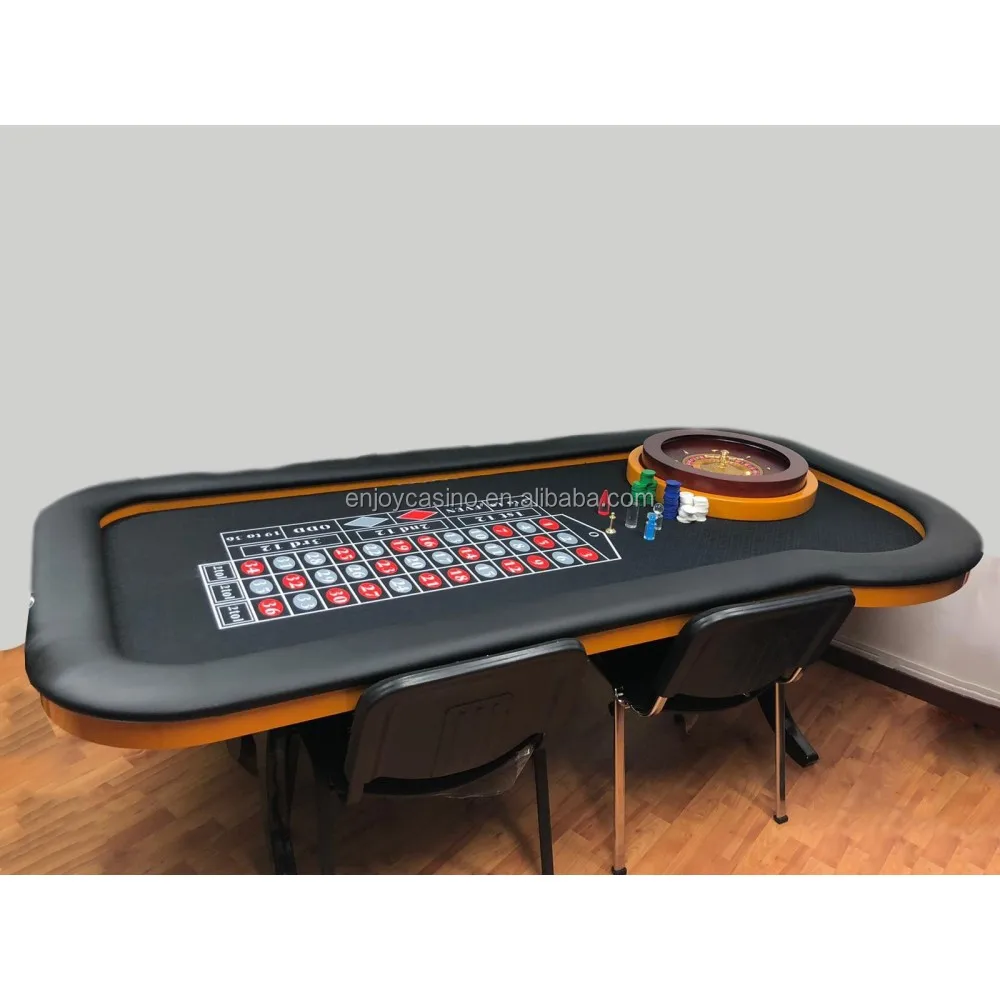 96 Inch Casino Deluxe Roulette Poker Table With Wood Legs Buy Poker