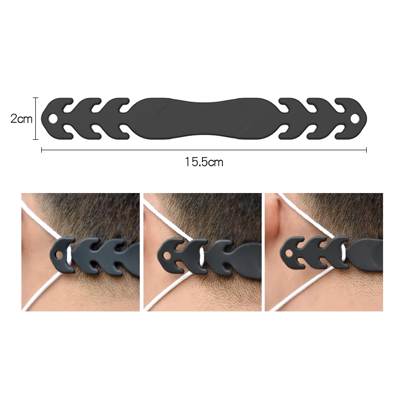 
Adjustable ear pain protector extension hook strap for face mask with earloop 