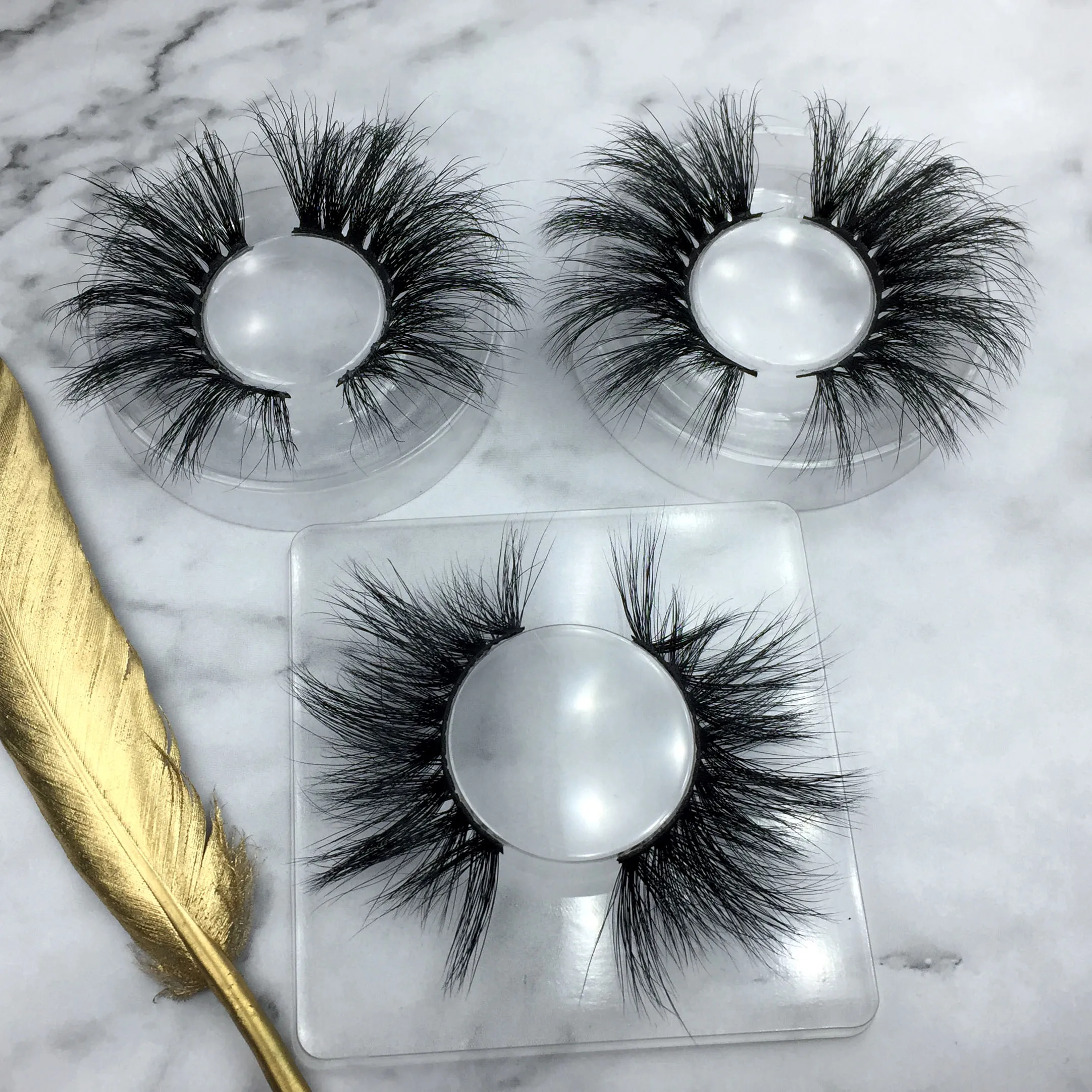 

25mm handmade 3d 5d fluffy mink strip eyelashes wholesale eyelashes 3d faux mink