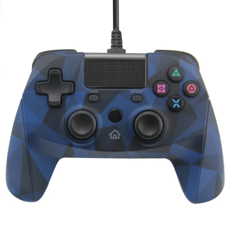 

New Wired Gamepad Gaming Controller Joypad For PS4/PS3/PC Games USB Controller, Camo blue/pink