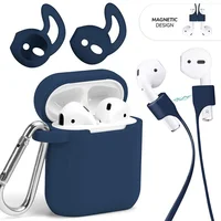 

2019 oem/odm shockproof waterproof silicone case for apple airpod wireless charging case with ear hook