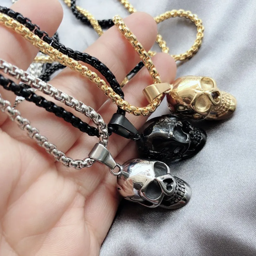 

New Design Good Quality Personalized Skull Titanium Steel Stainless Steel Pendant Clavicle Chain Necklace Jewelry Women