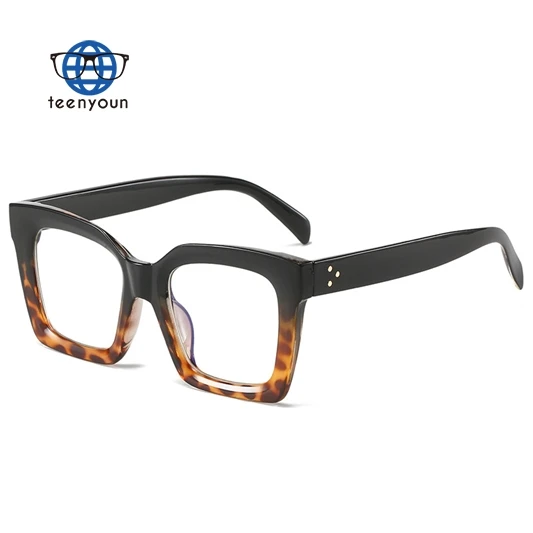 

Teenyoun Wholesale Square Unisex Designer Glasses Frames Optical Eye Frame Vintage Rivet Eyeglasses