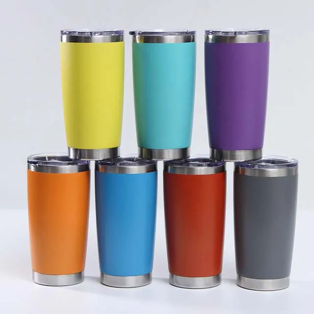 

Travel Stainless Steel 20oz Wholesale Double Walled Tumbler With Lid, As per pantone