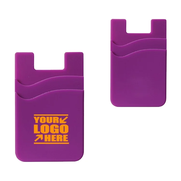 

Cheap silicone mobile phone card holder custom pocket cardholder 3M sticker, Customized color