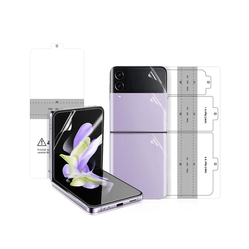 Full Coverage Mobile Phone Hydrogel Film TPU Screen Protector For Samsung Galaxy Z Flip 4 5