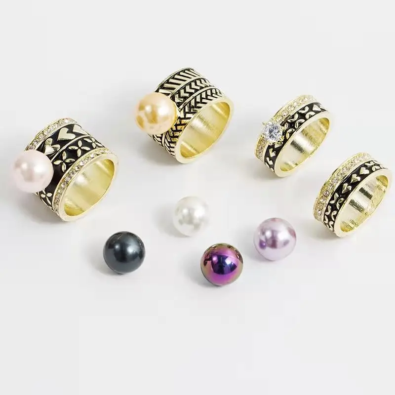 

Hawaiian rings 14K gold real shell pearls Polynesian rings gold rings jewelry Guam Marshall jewelry accessories