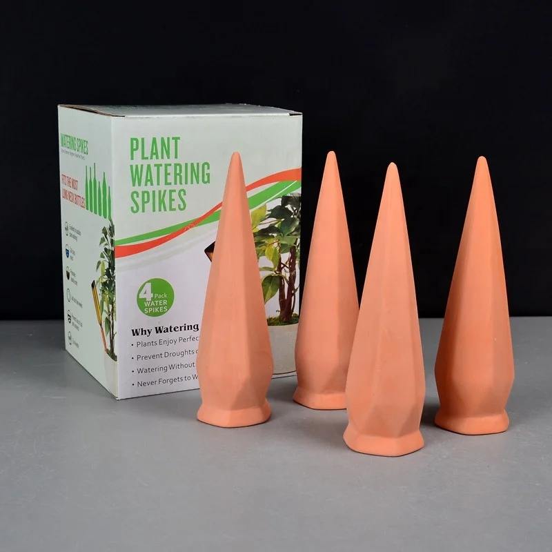 

custom garden flower pot automatic ceramic clay self watering spike device