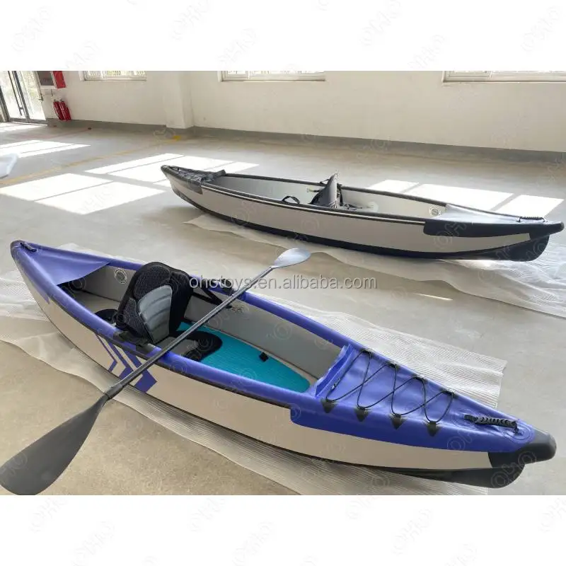 

In Stock 320cm Inflatable Drop Stitch Kayak Boat DWF Kayak 420cm Dropstich Tandem Blue Touring Canoe for 1 2 person, White, blue, purple, can be customized.