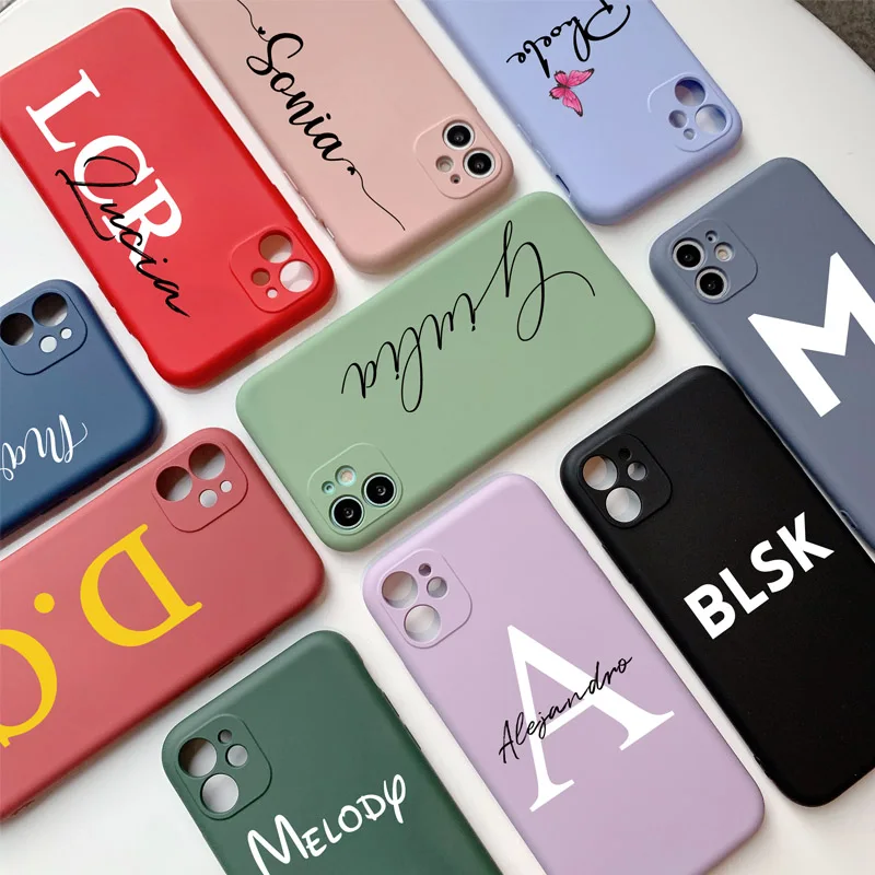 

dropshipping custom logo print mobile cell phone case back cover for iphone 11 12 pro max xr x 8 7 plus, 12 colors