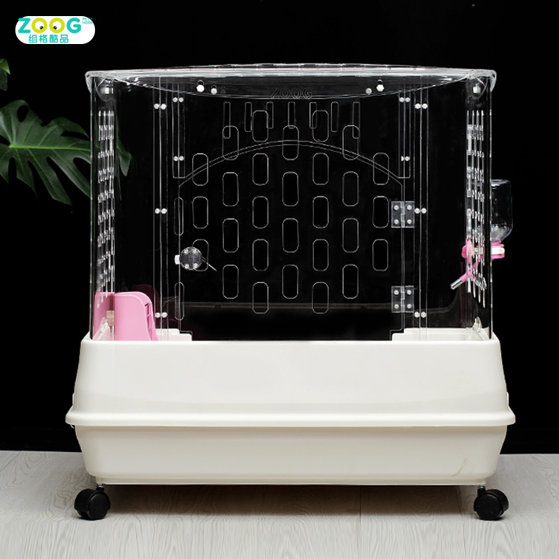 

Indoor house acrylic rabbit Chinchilla cage luxury cage for small animals pet house