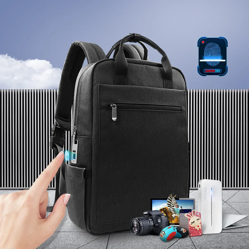 

2022 Innovation No key No Password Fingerprint Laptop Bags & Covers School Bags Military Tactical Backpack For Girl