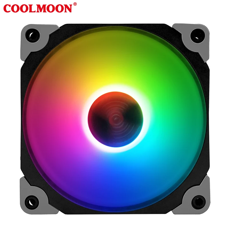 

COOLMOON Frost P4-II 120mm PWM CPU radiator cooling fan Large air volume 5v ARGB Motherboard lighting sync computer case fan