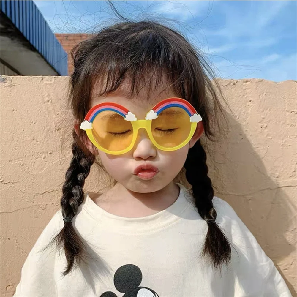 

New Fashion Child Baby Coating Rainbow Children Sunglasses Custom Logo Kids Sunglasses 2020