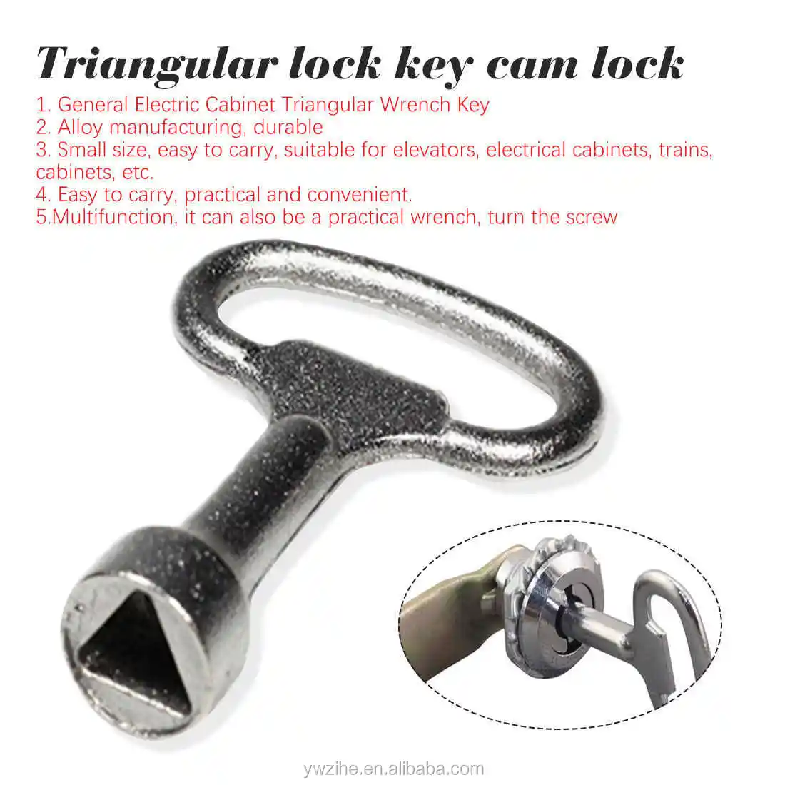 Triangle Key Cabinet Train Socket Spanner Key Wrench Triangular Panel Lock Key S 