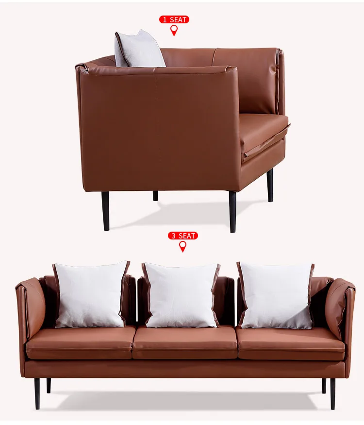 Pengpai Popular Leather Fabric 5 Seater Sofa Set Designs Modern