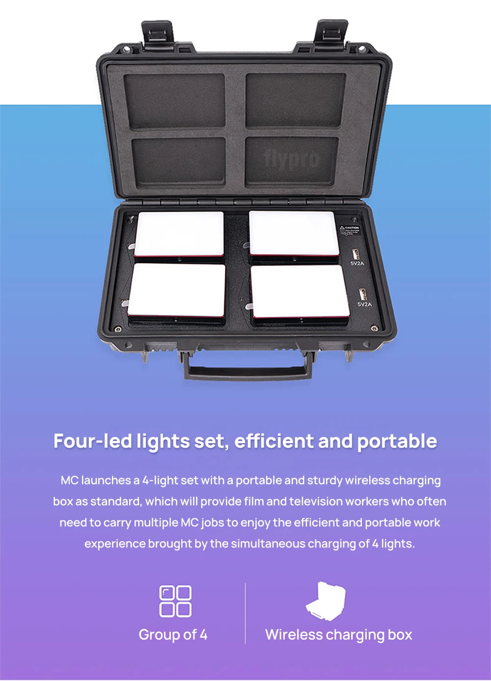 Aputure Amaran AL-MC RGB Led Video Light 4 Light Travel Kit with