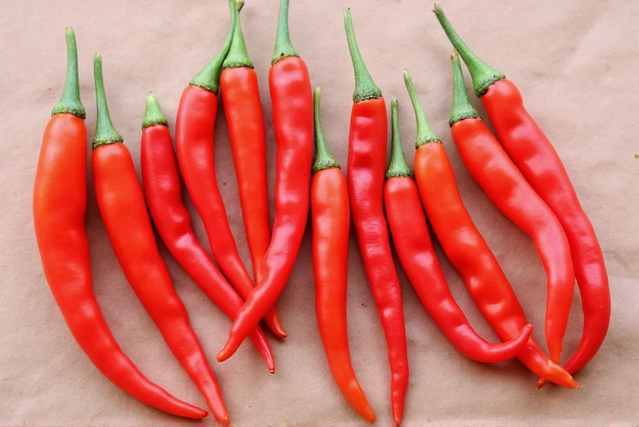Roasted Red Serrano Chili on a Grill