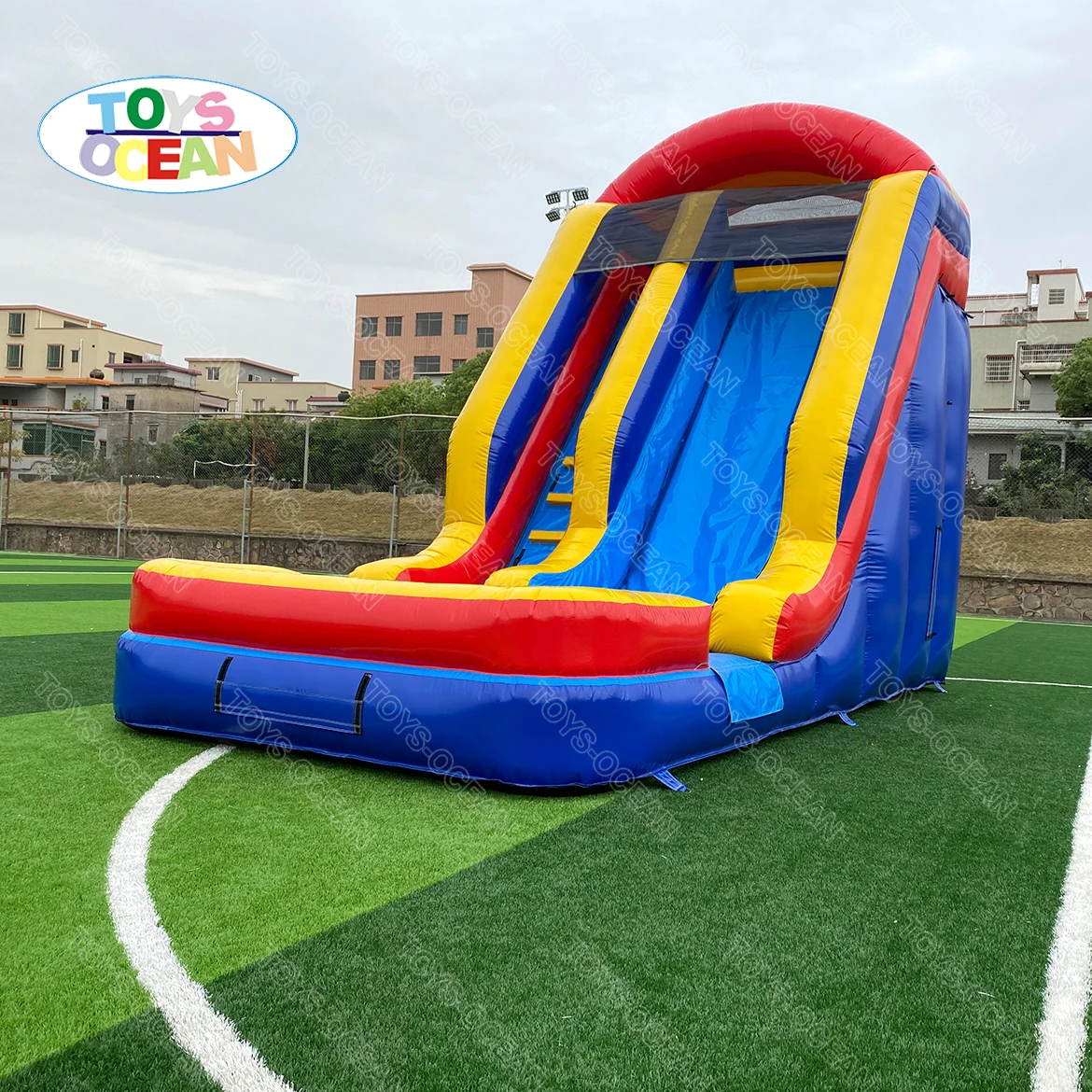 

2022 toys ocean outdoor inflatable water slide summer kids playground