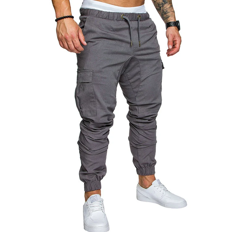 

Free sample Men Multi-pocket Harem Hip Pop Pants Trousers Streetwear Sweatpants Hombre Male Casual New Fashion Cargo Pants Men