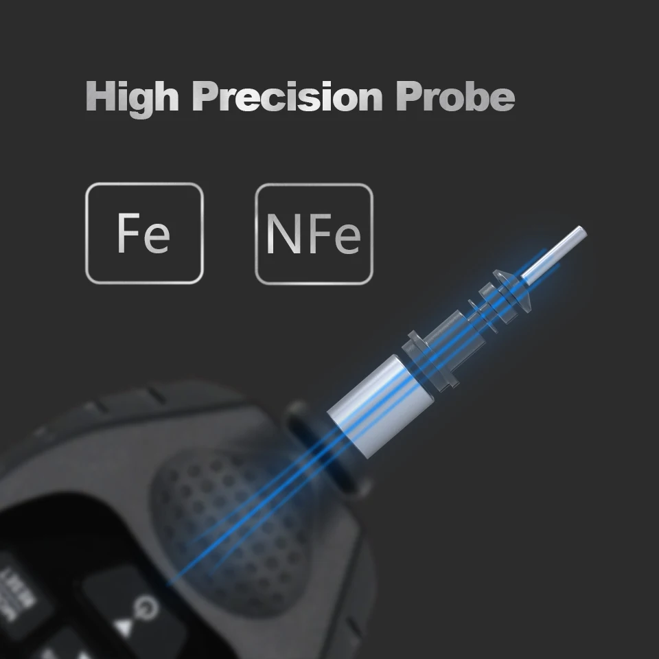 
R&D GM998 car paint coating thickness gauge car paint electroplate metal coating thickness tester meter 0-1500um Fe & NFe probe 