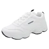 Athletic shoes women's leather upper autumn winter thick base simple small white shoes fashion running shoes