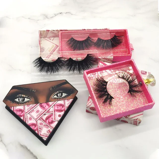 

AG0117 Hybrid magnet box 25mm 15mm mink 3d wholesale vendor packaging box eyelash, Black color