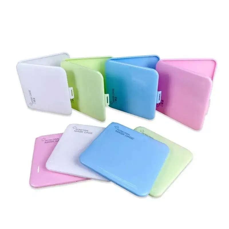 

Export certificate antic-bacterial PP mask storage box mask case mask holders ready stock, Green, whilte, yellow,and so on
