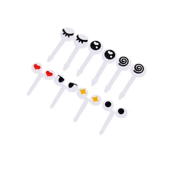 

20g Food grade plastic food pick animal shape eyes food picks 1pack=10pcs 3-5cm, Customized