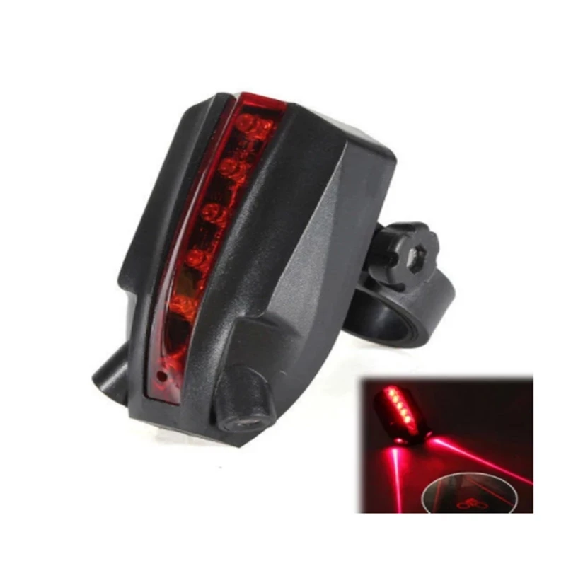 

Beam "Bicycle Logo" Waterproof Bike Rear Tail Light 2 Laser + 5 Led Red Lamp 4 Flashing Night Model Security Warning Accessories