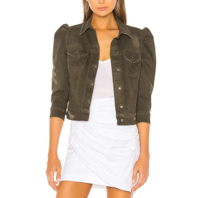 half jeans jacket for ladies