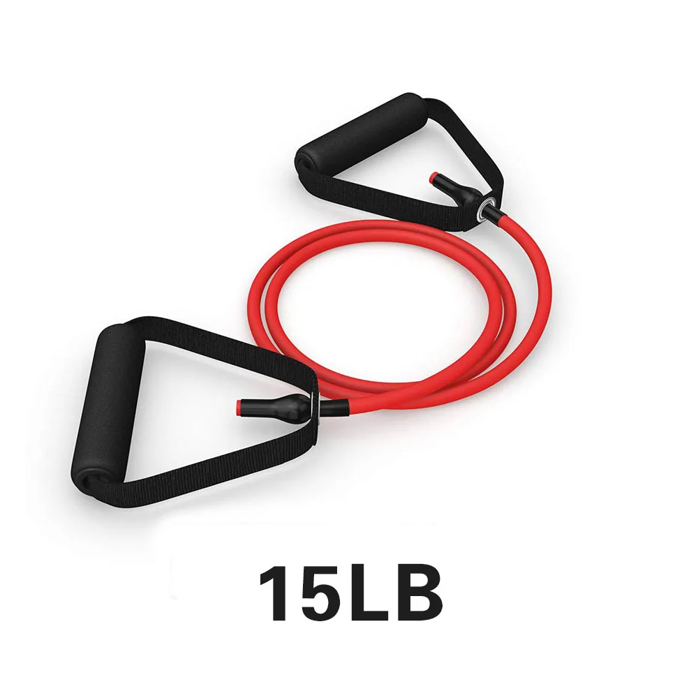 
Manufacturer level 5 sports resistance band handle yoga rubber elastic band pull rope elastic fitness exercise tube band 