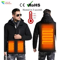 

YIZHIQIU outdoor fashion warm hoodie winter windbreaker thermal usb heated jackets for men