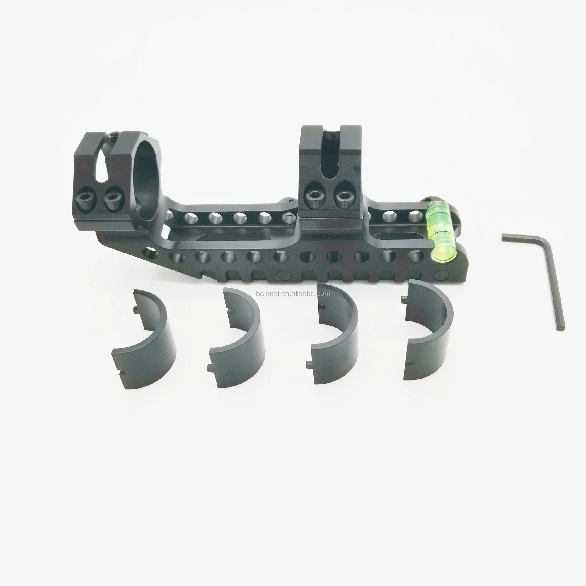 

30mm/25.4mm Dual Ring Cantilever Scope Mount with Bubble Level, Black